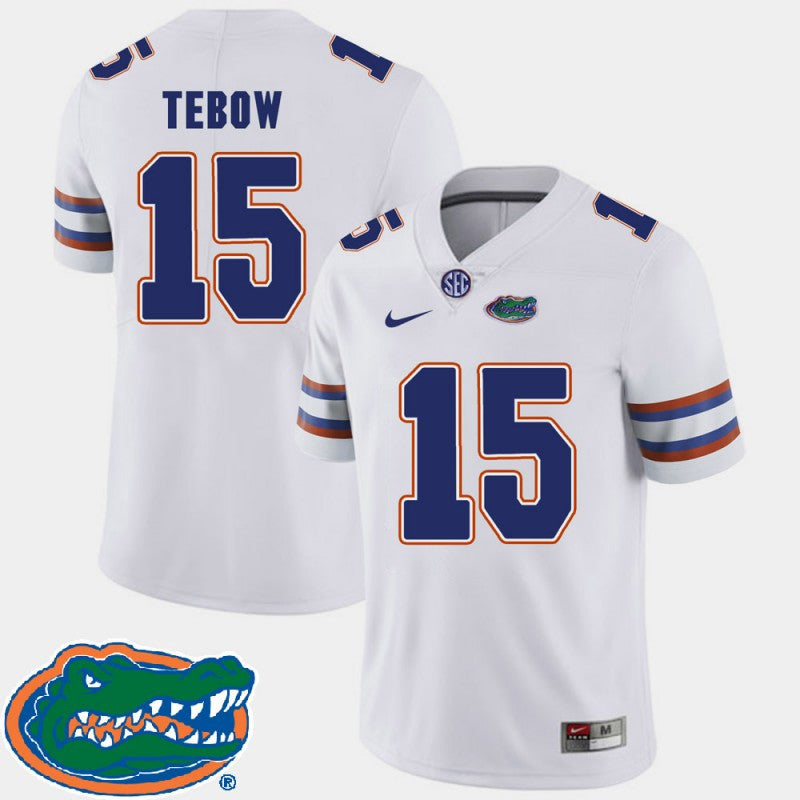 Florida Gators Tim Tebow #15 White College Jersey