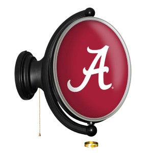 Alabama Crimson Tide --- Original Oval Rotating Lighted Wall Sign