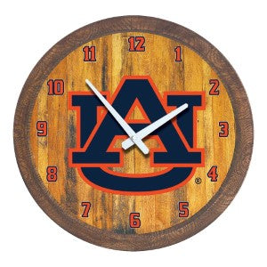 Auburn Tigers --- Faux Barrel Top Wall Clock