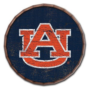 Auburn Tigers --- Crackle Finish Barrel Top Sign
