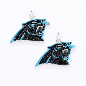 Carolina Panthers --- Crystal Logo Earrings