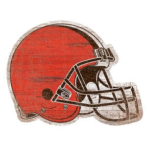Cleveland Browns --- Distressed Logo Cutout Sign