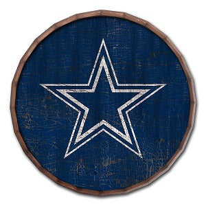 Dallas Cowboys --- Crackle Finish Barrel Top Sign