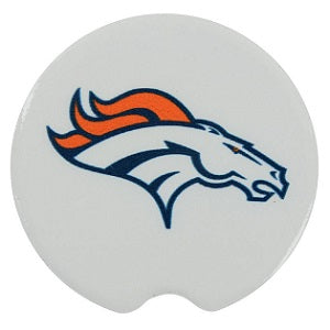 Denver Broncos --- Ceramic Car Coasters 2-pk