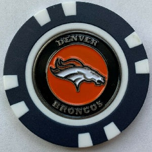 Denver Broncos --- Poker Chip Ball Marker