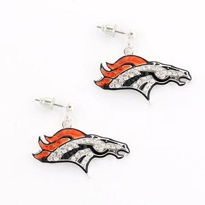 Denver Broncos --- Crystal Logo Earrings