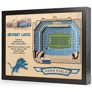 Detroit Lions --- 25-Layer StadiumView 3D Wall Art