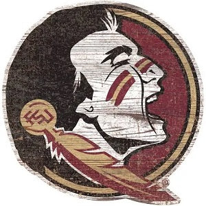 Florida State Seminoles --- Distressed Logo Cutout Sign