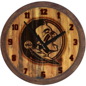 Florida State Seminoles (branded) --- Faux Barrel Top Wall Clock
