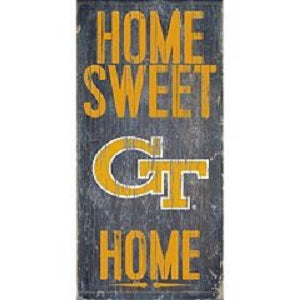 GA Tech Yellow Jackets --- Home Sweet Home Wood Sign