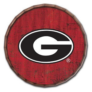 Georgia Bulldogs --- Crackle Finish Barrel Top Sign
