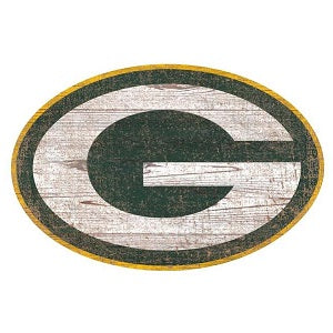 Green Bay Packers --- Distressed Logo Cutout Sign