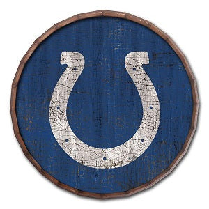 Indianapolis Colts --- Crackle Finish Barrel Top Sign