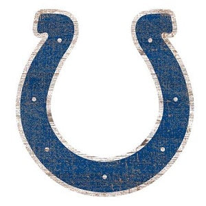 Indianapolis Colts --- Distressed Logo Cutout Sign