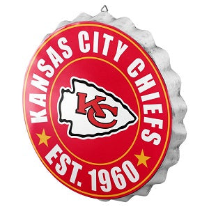 Kansas City Chiefs --- Bottle Cap Sign