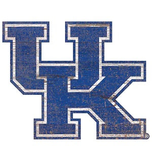Kentucky Wildcats --- Distressed Logo Cutout Sign
