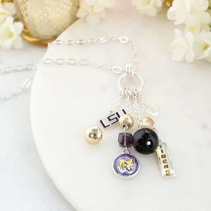 LSU Tigers --- Cluster Necklace
