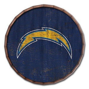 Los Angeles Chargers --- Crackle Finish Barrel Top Sign