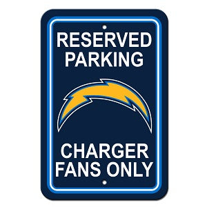 Los Angeles Chargers --- Reserved Parking Sign