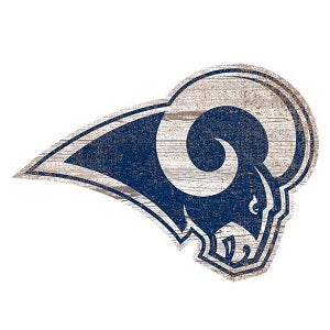 Los Angeles Rams --- Distressed Logo Cutout Sign