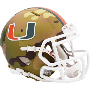 Miami Hurricanes --- Camo Mini Helmet