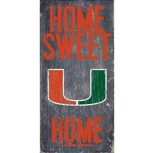 Miami Hurricanes --- Home Sweet Home Wood Sign