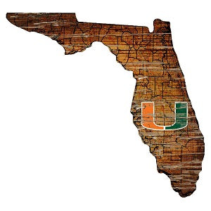 Miami Hurricanes --- Roadmap State Sign