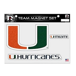 Miami Hurricanes --- Team Magnet Set