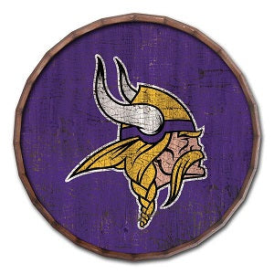 Minnesota Vikings --- Crackle Finish Barrel Top Sign