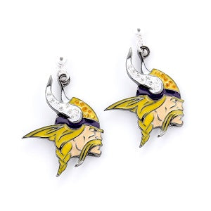Minnesota Vikings --- Crystal Logo Earrings