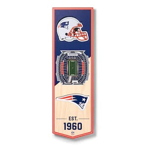 New England Patriots --- 3-D StadiumView Banner - Small