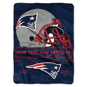 New England Patriots --- Royal Plush Prestige Design Blanket