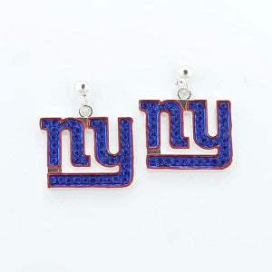 New York Giants --- Crystal Logo Earrings