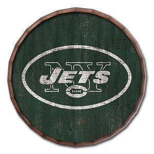 New York Jets --- Crackle Finish Barrel Top Sign