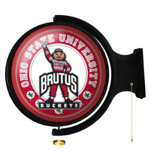 Ohio State Buckeyes (Brutus) --- Original Round Rotating Lighted Wall Sign