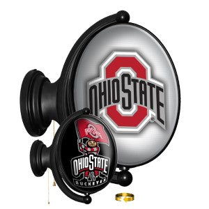 Ohio State Buckeyes (double-sided) --- Original Oval Rotating Lighted Wall Sign