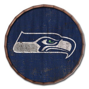 Seattle Seahawks --- Crackle Finish Barrel Top Sign