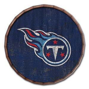 Tennessee Titans --- Crackle Finish Barrel Top Sign
