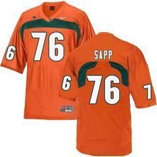 Miami Hurricanes Warren Sapp #76 Orange College Jersey