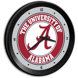 Alabama Crimson Tide --- Ribbed Frame Wall Clock