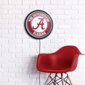 Alabama Crimson Tide --- Round Slimline Lighted Wall Sign