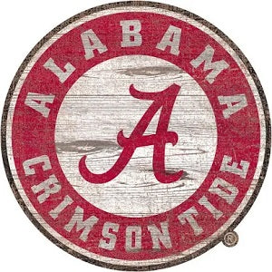 Alabama Crimson Tide --- Distressed Logo Cutout Sign