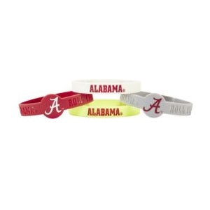 Alabama Crimson Tide --- Silicone Bracelets 4-pk