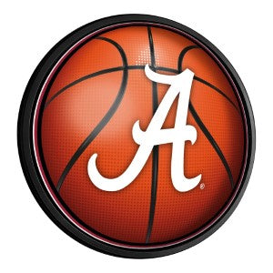 Alabama Crimson Tide (basketball) --- Round Slimline Lighted Wall Sign