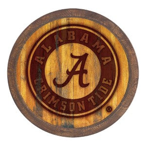 Alabama Crimson Tide (branded school seal) --- Faux Barrel Top Sign
