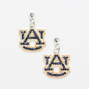 Auburn Tigers --- Crystal Logo Earrings