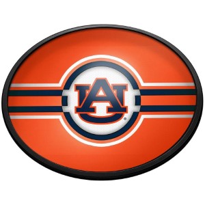 Auburn Tigers (orange) --- Oval Slimline Lighted Wall Sign