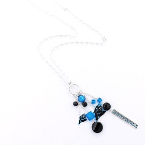 Carolina Panthers --- Cluster Necklace