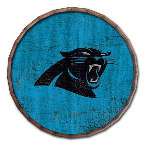 Carolina Panthers --- Crackle Finish Barrel Top Sign
