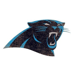 Carolina Panthers --- Distressed Logo Cutout Sign